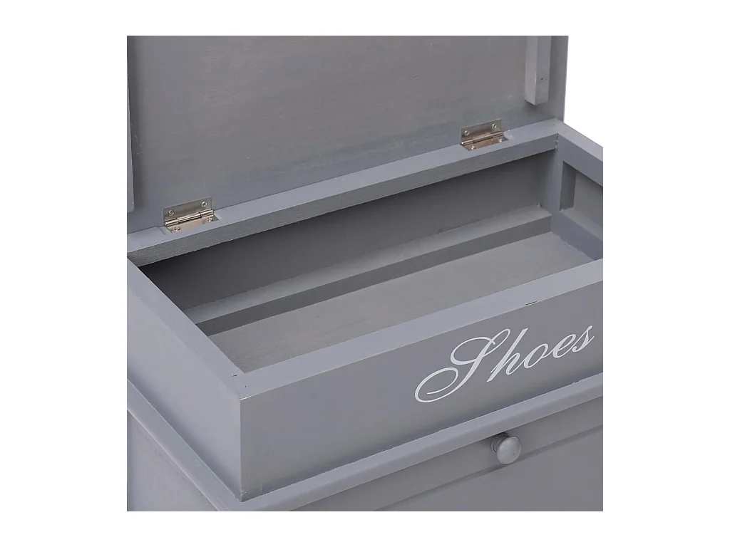 Armoire à chaussures Gris 50 x 28 x 58 cm Bois de Paulownia
