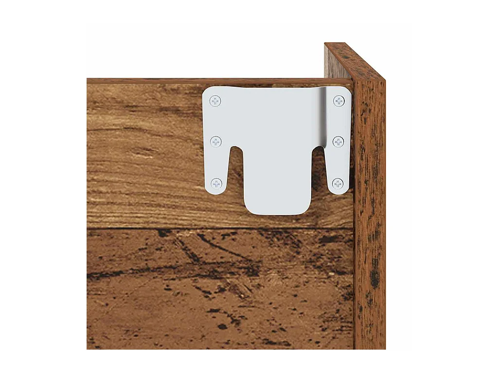 Cabinets à chaussures muraux 2 pcs Vieux bois 60 x 18 x 60 cm