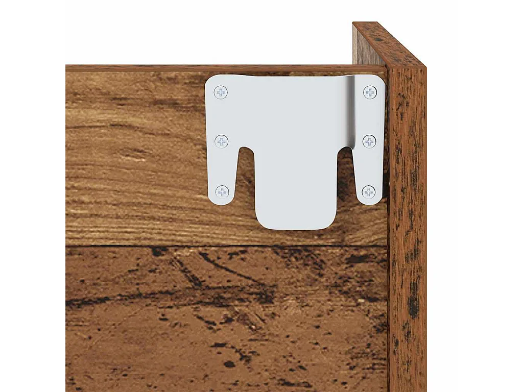 Cabinets à chaussures muraux 2 pcs Vieux bois 60 x 18 x 60 cm