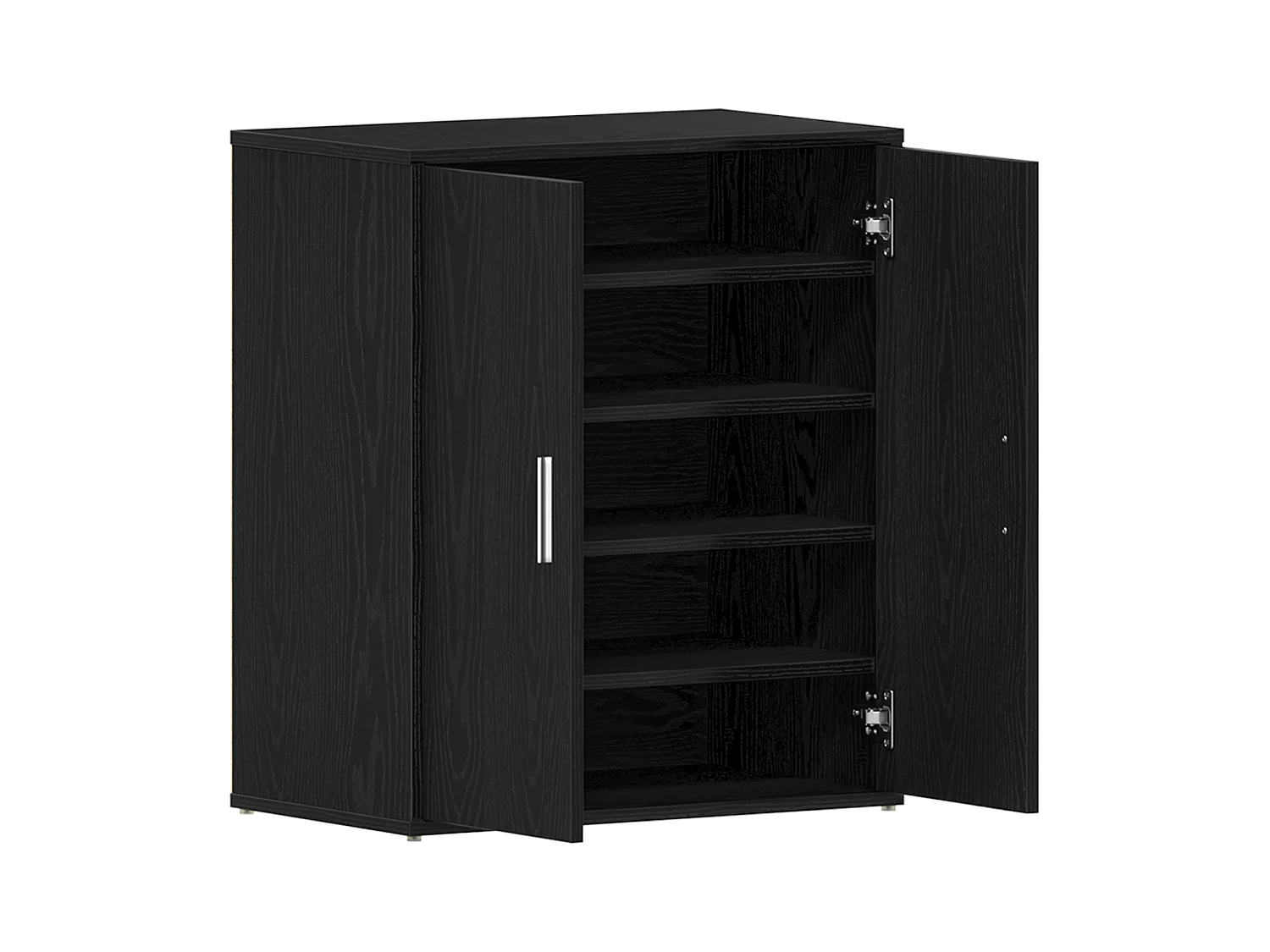 Armoire à chaussures en chêne noir 60x35x70 cm en bois d'ingénierie