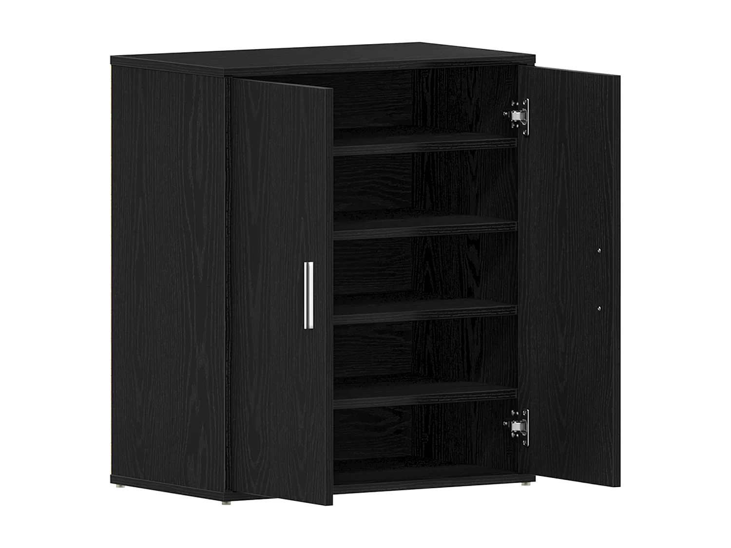 Armoire à chaussures en chêne noir 60x35x70 cm en bois d'ingénierie