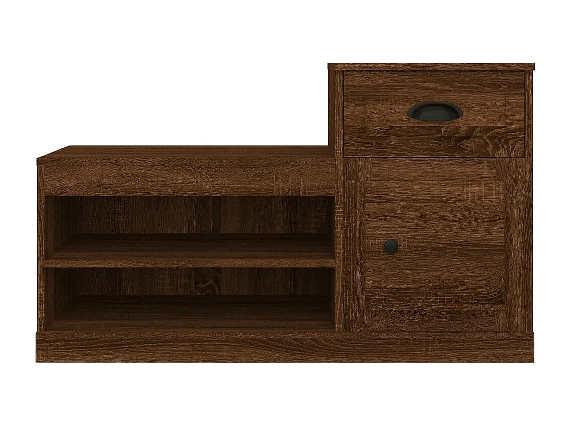 Zapatero roble marrón 100x42x60cm madera de ingeniería