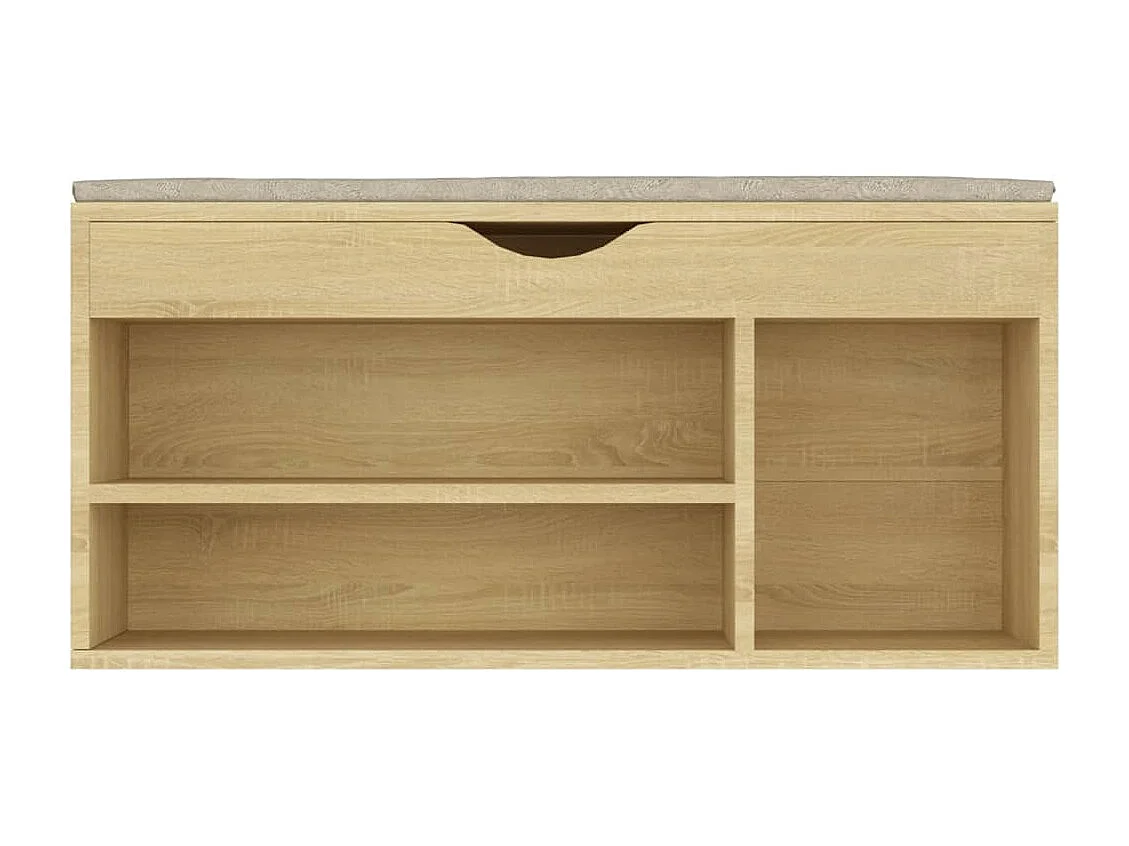 Panca portascarpe con cuscino in legno ingegnerizzato Sonoma Oak