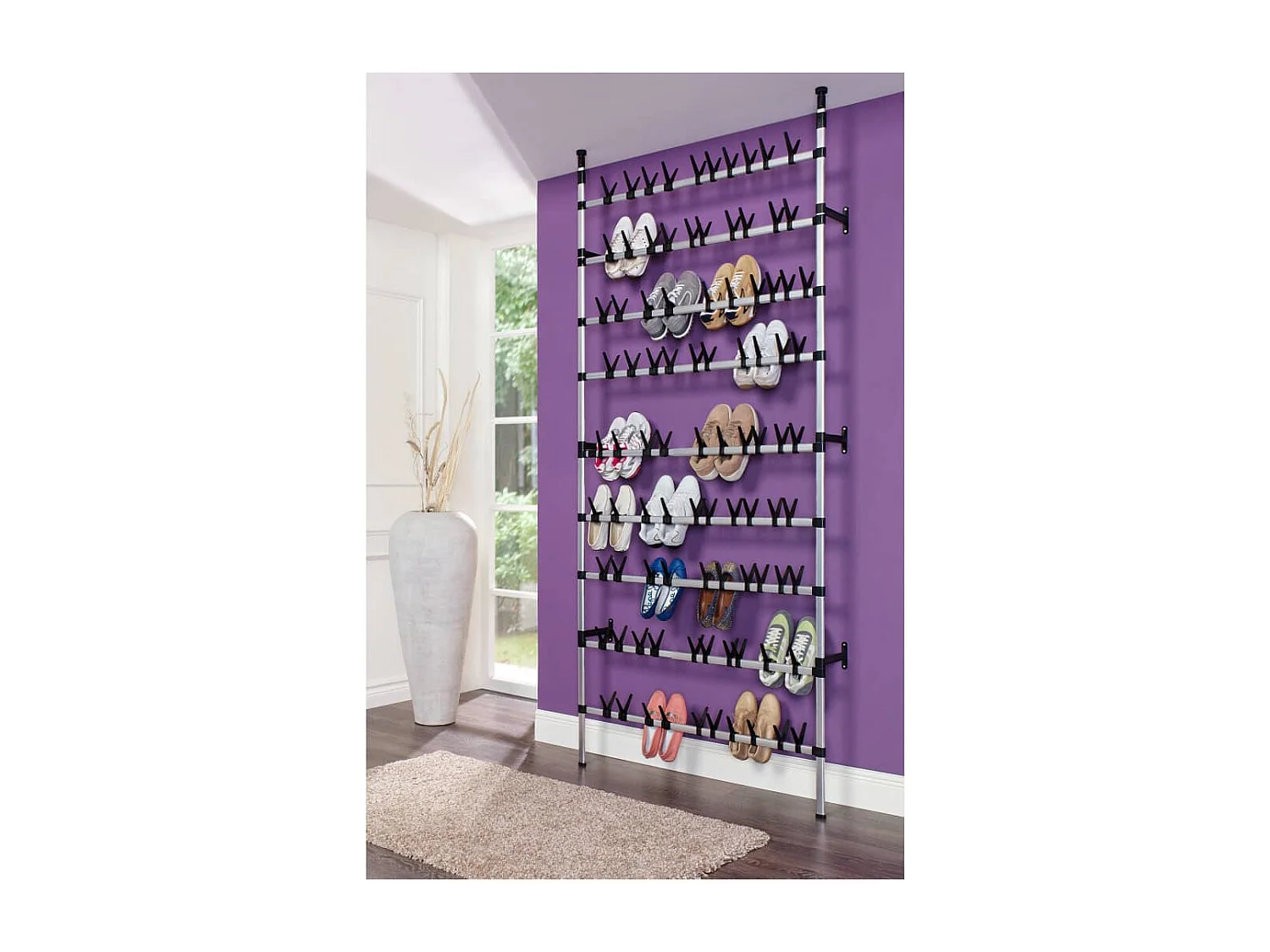 Zapatero telescópico con barras de aluminio