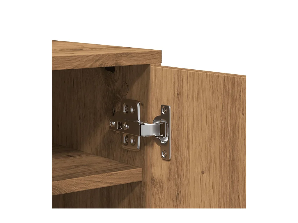 Armoire à chaussures chêne artisanal bois d'ingénierie