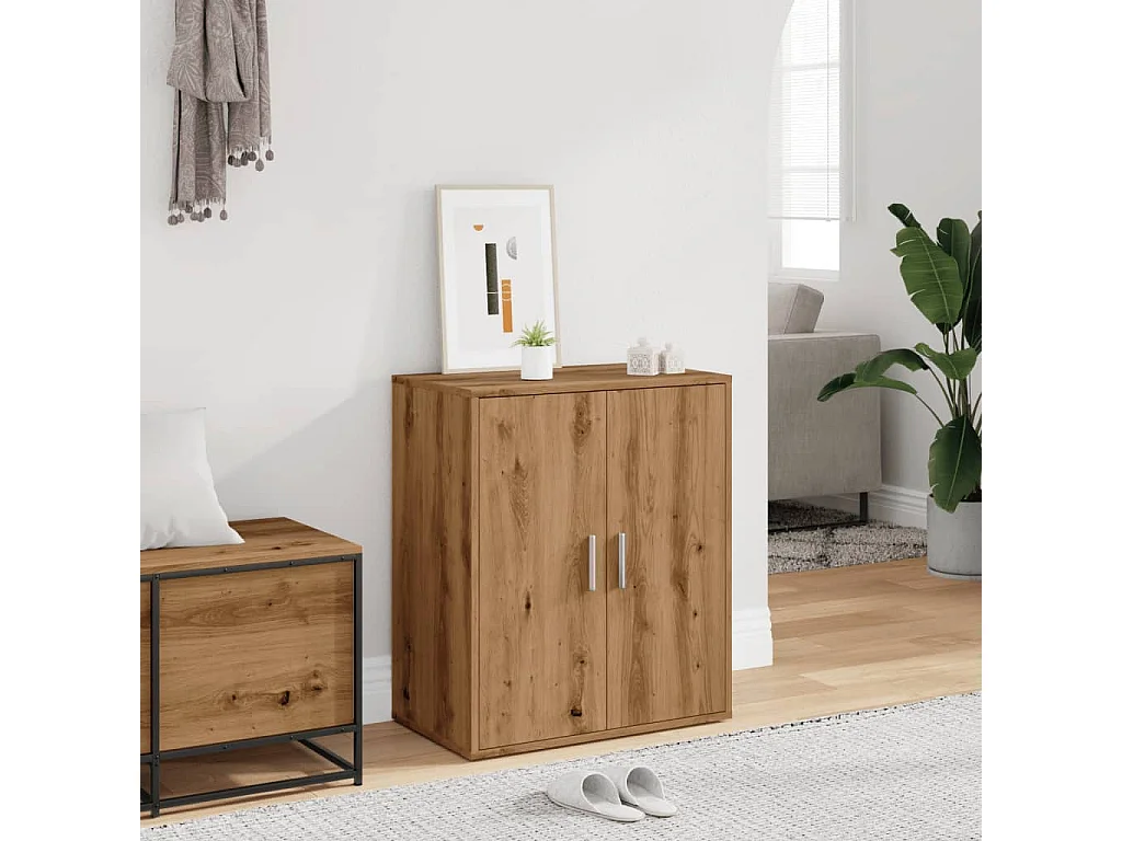 Armoire à chaussures chêne artisanal bois d'ingénierie