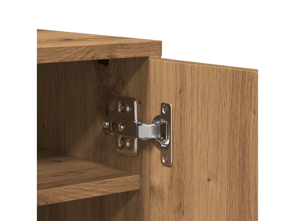 Armoire à chaussures chêne artisanal bois d'ingénierie