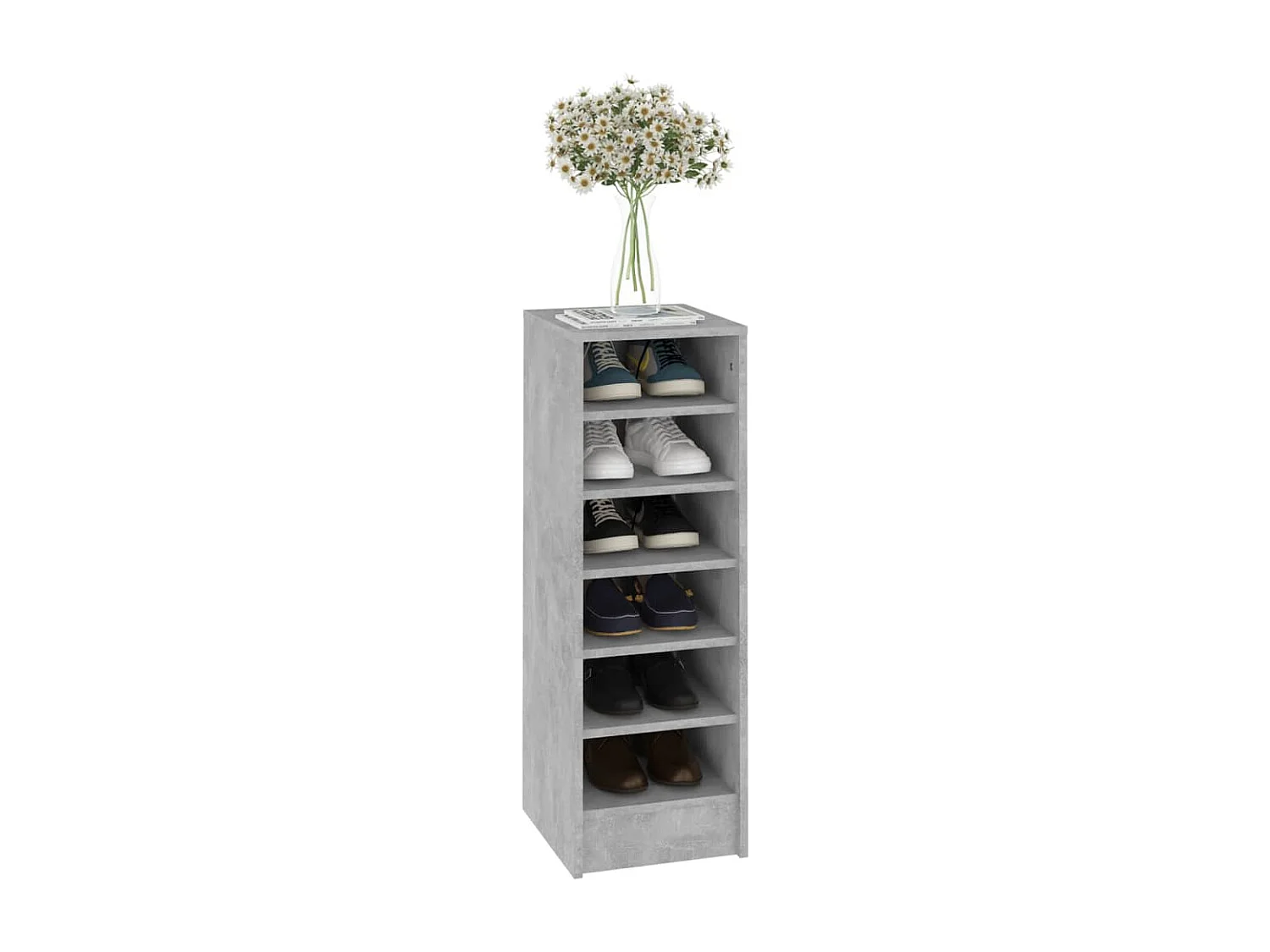 Armoire à chaussures Gris béton 31,5x35x90 cm Bois d'ingénierie