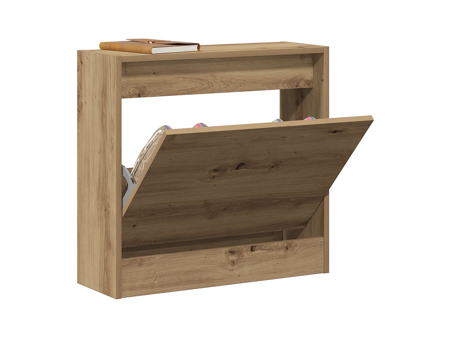 Meuble à chaussures Chêne artisan 60x21x57 cm Bois d'ingénierie