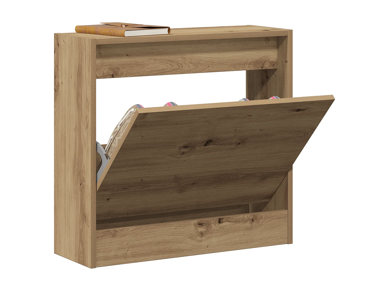 Meuble à chaussures Chêne artisan 60x21x57 cm Bois d'ingénierie