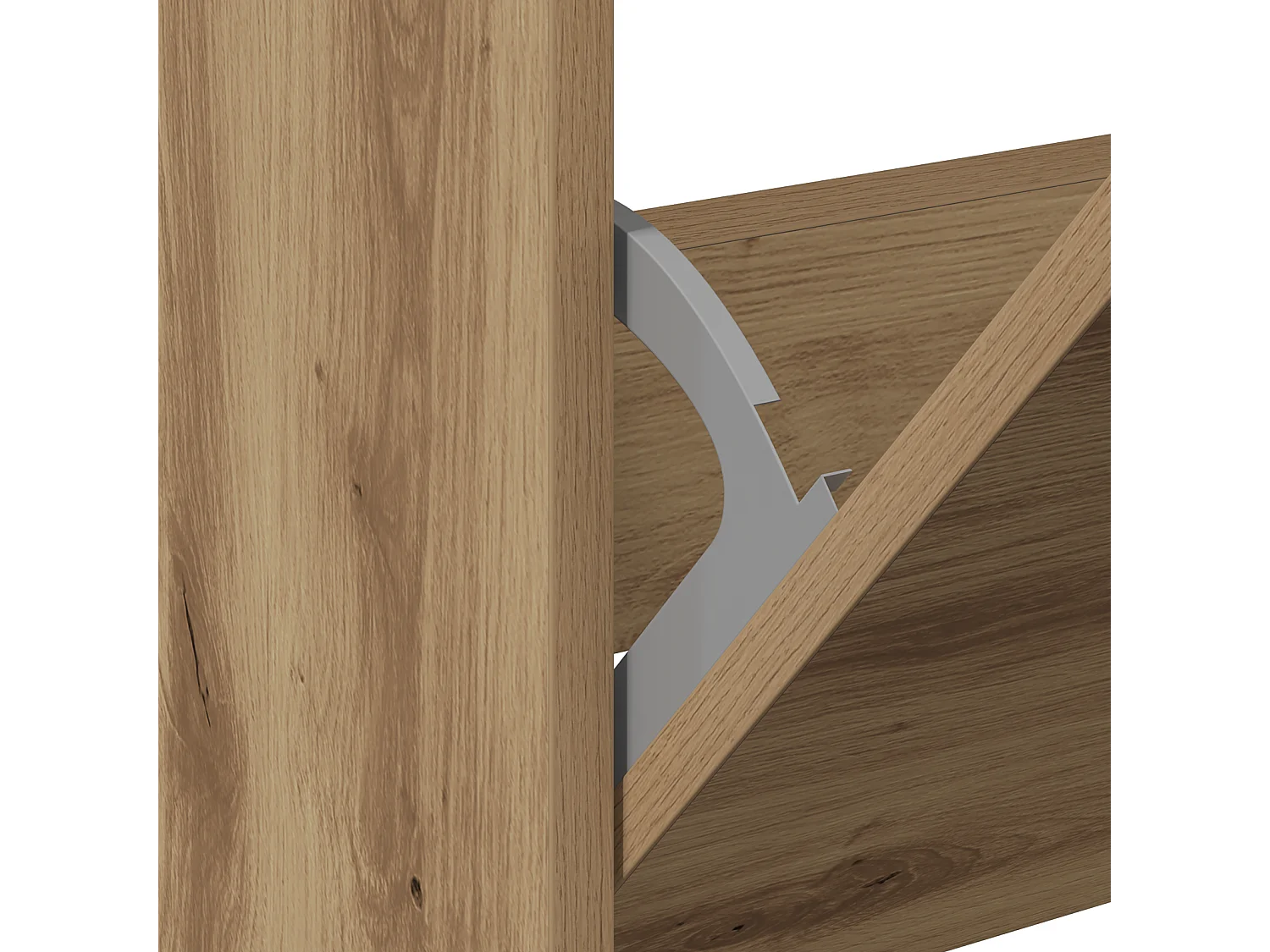 Meuble à chaussures Chêne artisan 60x21x57 cm Bois d'ingénierie