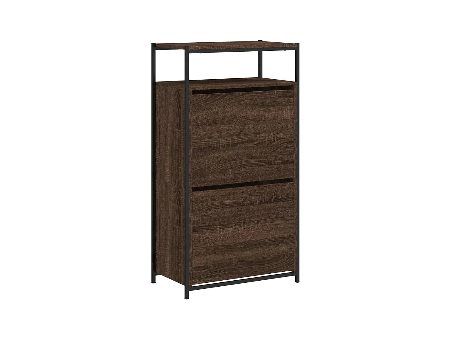 Armoire à chaussures chêne marron 60x34x112cm bois d'ingénierie