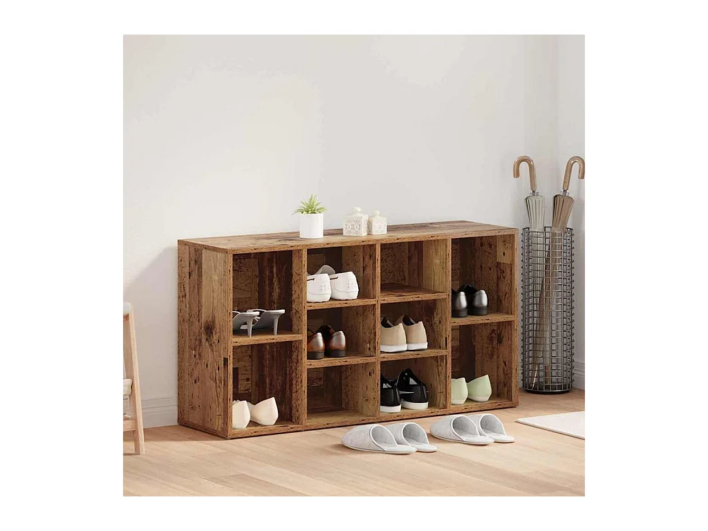 Banc à chaussures Vieux bois 103 x 30 x 55 cm Bois d'ingénierie