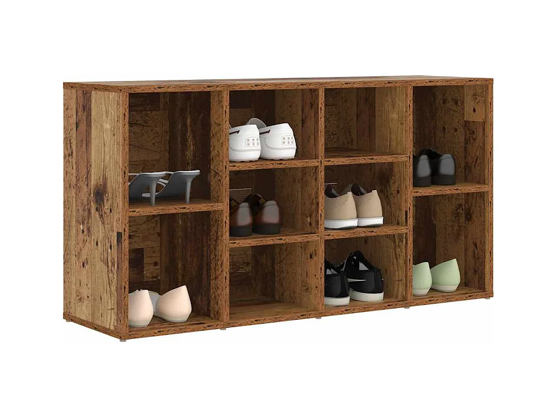 Banc à chaussures Vieux bois 103 x 30 x 55 cm Bois d'ingénierie