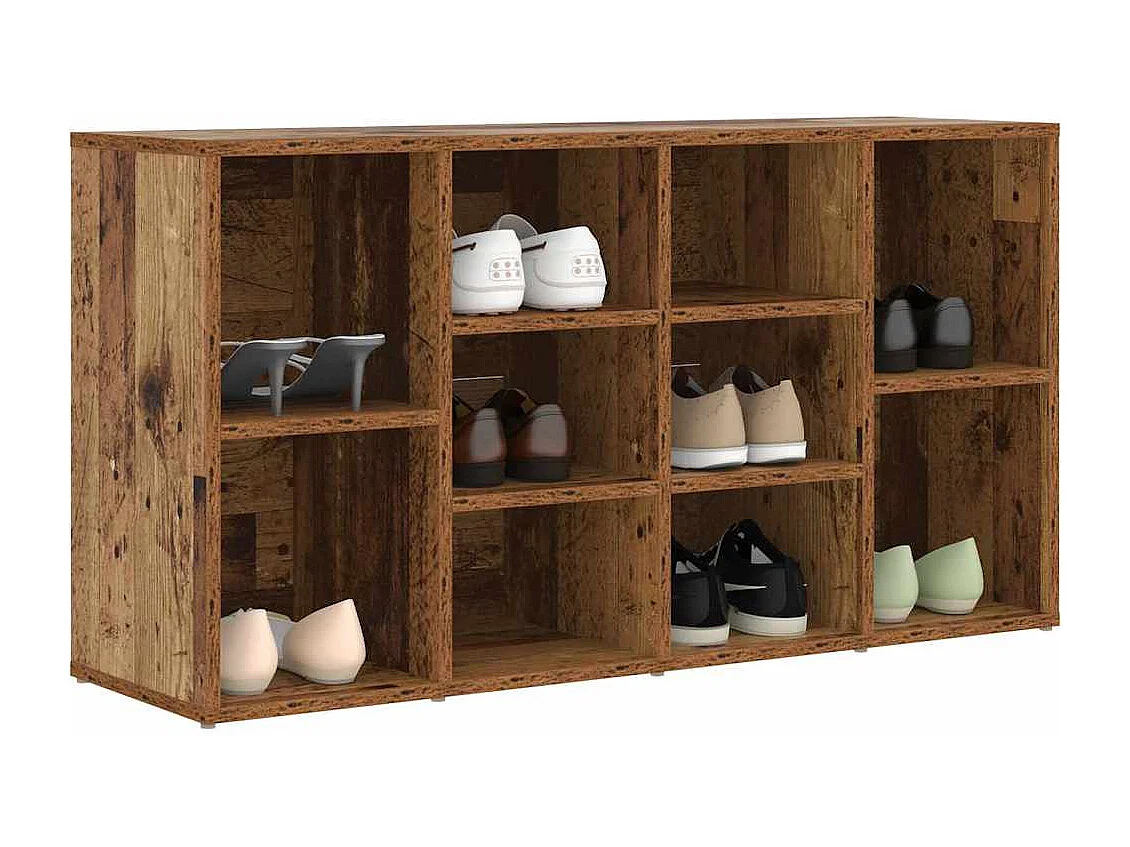 Banc à chaussures Vieux bois 103 x 30 x 55 cm Bois d'ingénierie