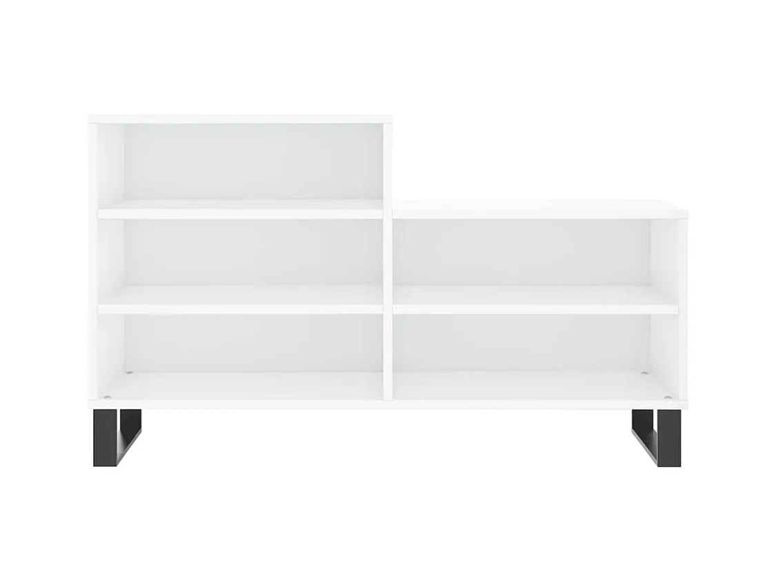 Schuhschrank Weiß glänzend 102x36x60 cm Holzwerkstoff