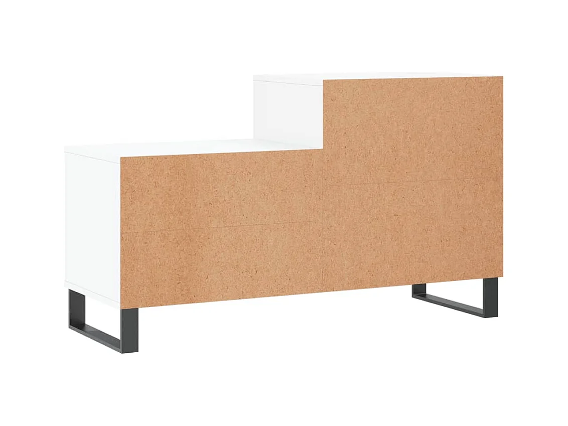 Schuhschrank Weiß glänzend 102x36x60 cm Holzwerkstoff