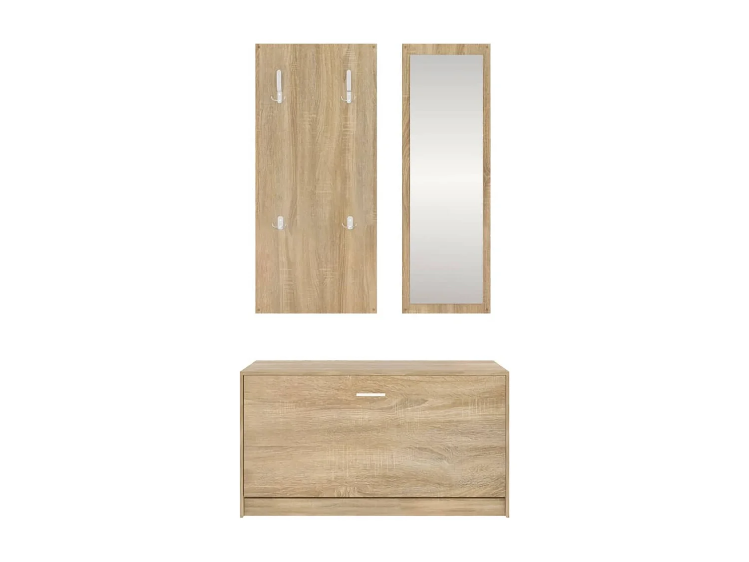 3-in-1 schoenenkastset Sonoma Oak