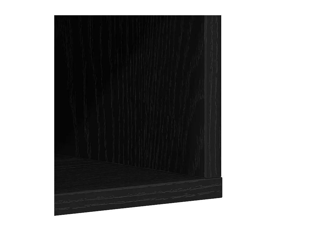 Scarpiera in rovere nero 54x34x183 cm in legno ingegnerizzato