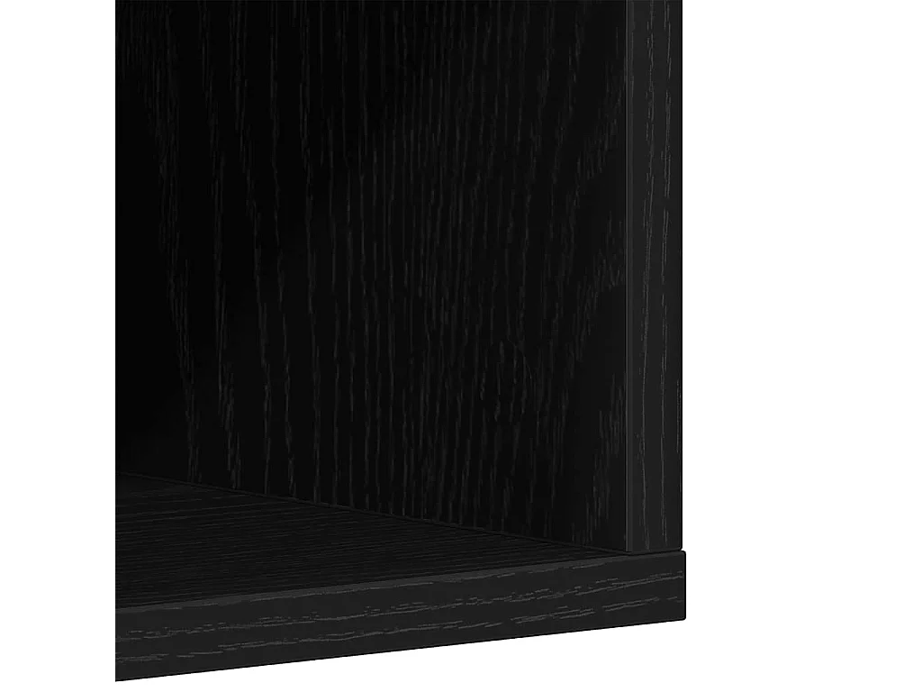 Zapatero de roble negro 54x34x183 cm madera de ingeniería