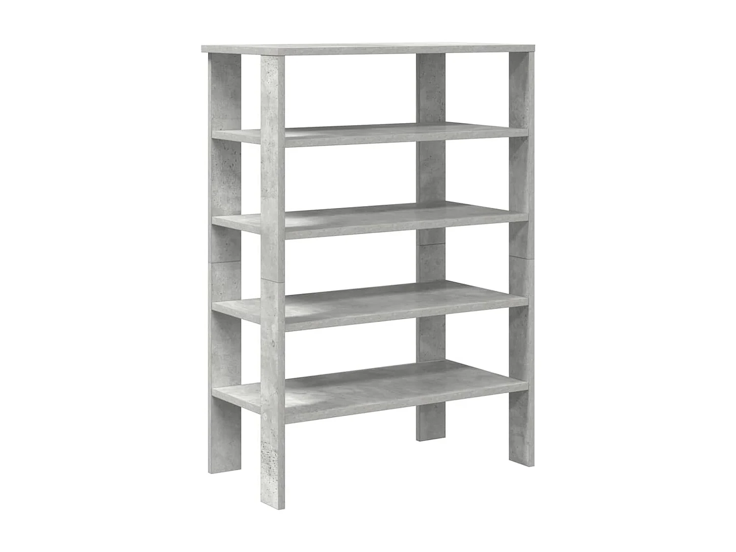 Étagère à chaussures gris béton 61x32x87,5 cm bois d'ingénierie