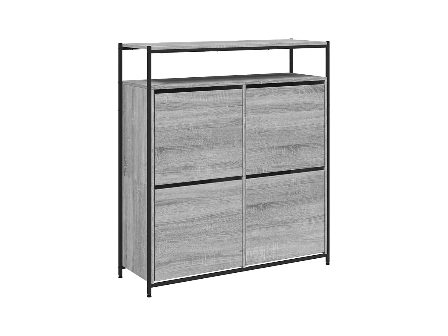 Armoire à chaussures 4 tiroirs rabattables sonoma gris