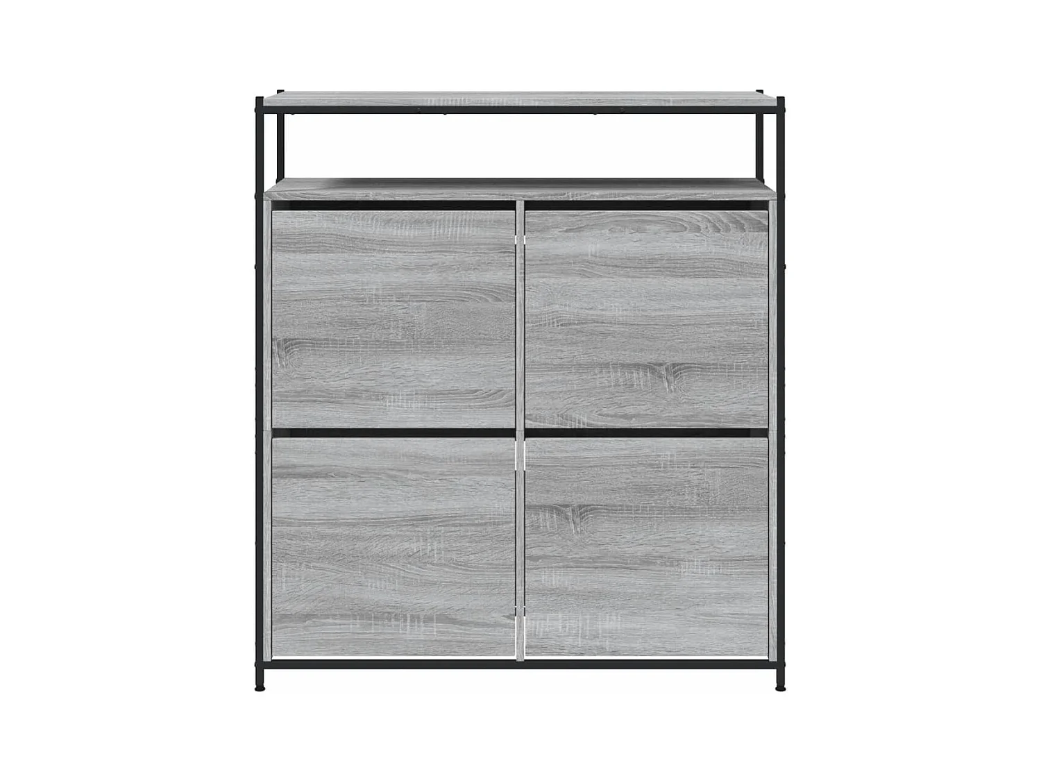 Armoire à chaussures 4 tiroirs rabattables sonoma gris