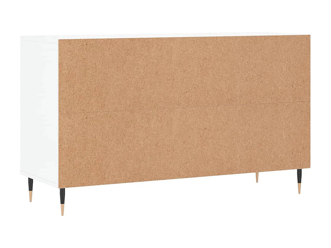 Scarpiera Bianco lucido 102x36x60 cm Legno composito