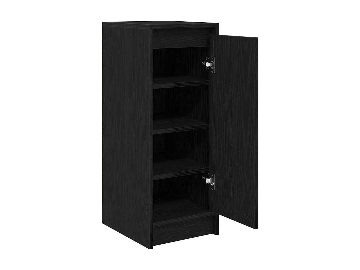 Armoire à chaussures chêne noir 29,5x34x76 cm bois d'ingénierie