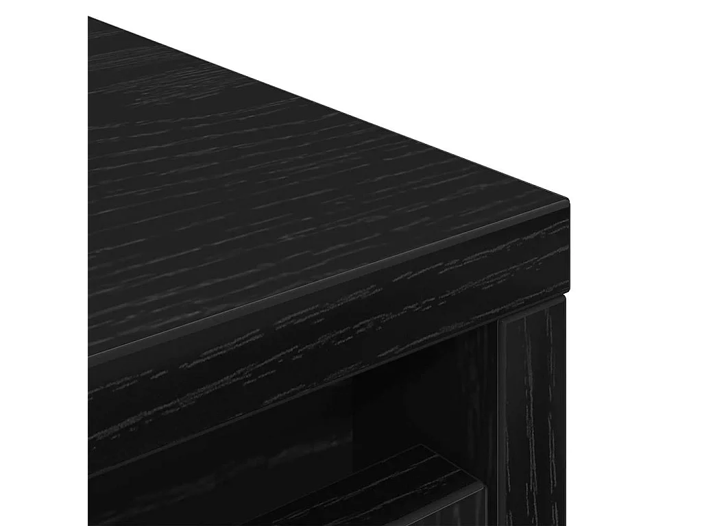 Armoire à chaussures chêne noir 29,5x34x76 cm bois d'ingénierie
