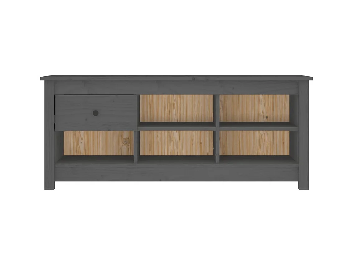 Grijze schoenenkast 110x38x45,5 cm Massief grenenhout