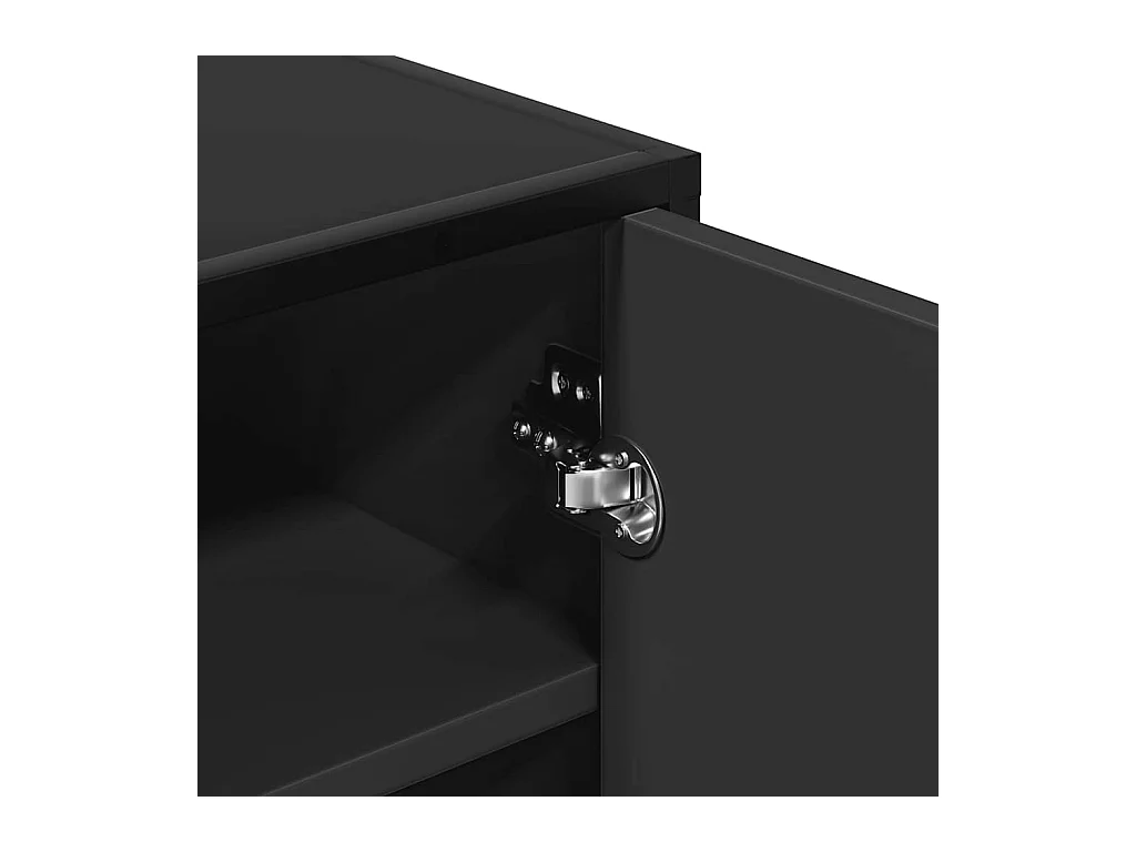 Étagère à chaussures noir 48x38x97,5 cm bois d'ingénierie