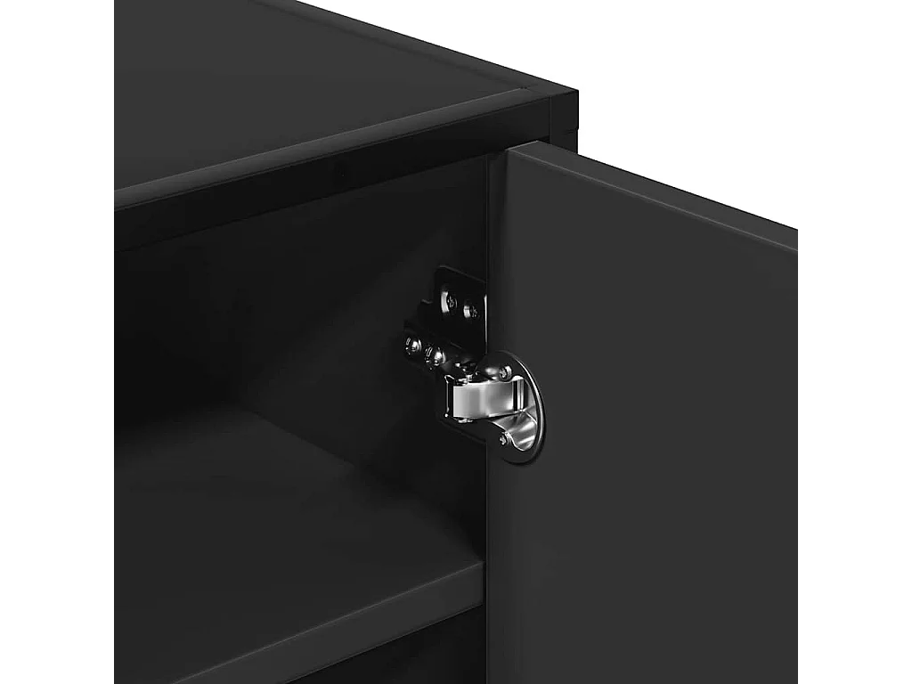 Zapatero negro 48x38x97,5 cm madera de ingeniería