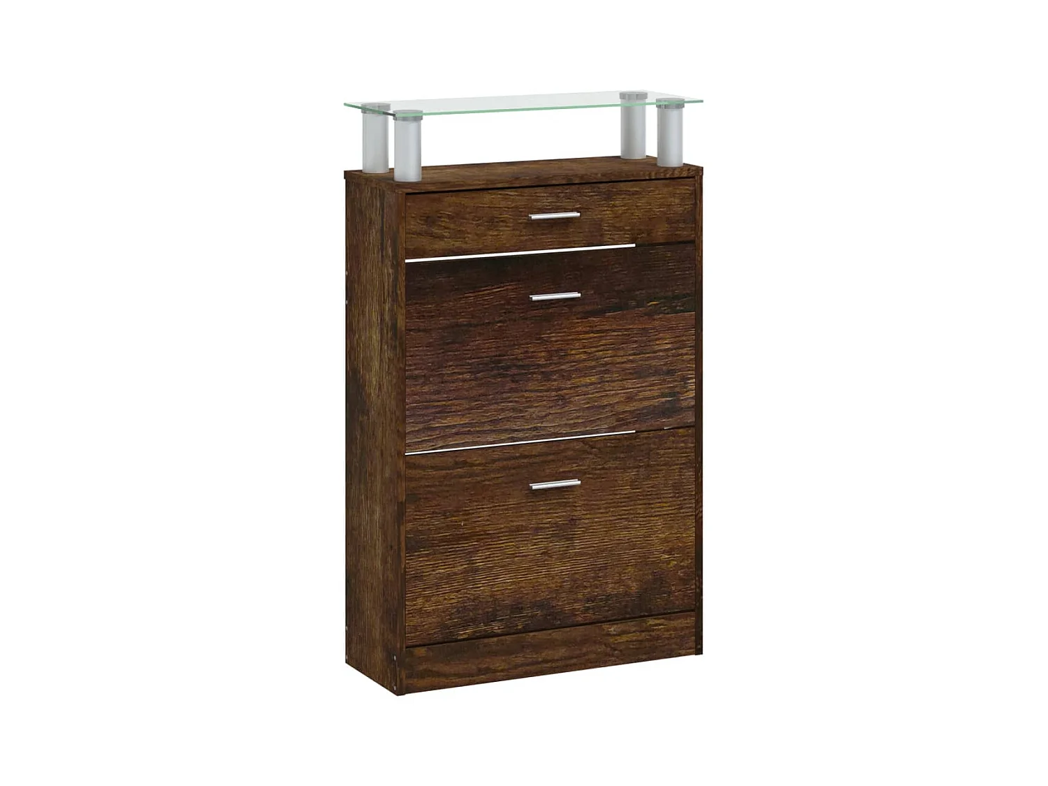 Armoire à chaussures Chêne fumé 63x24x104 cm Bois d'ingénierie