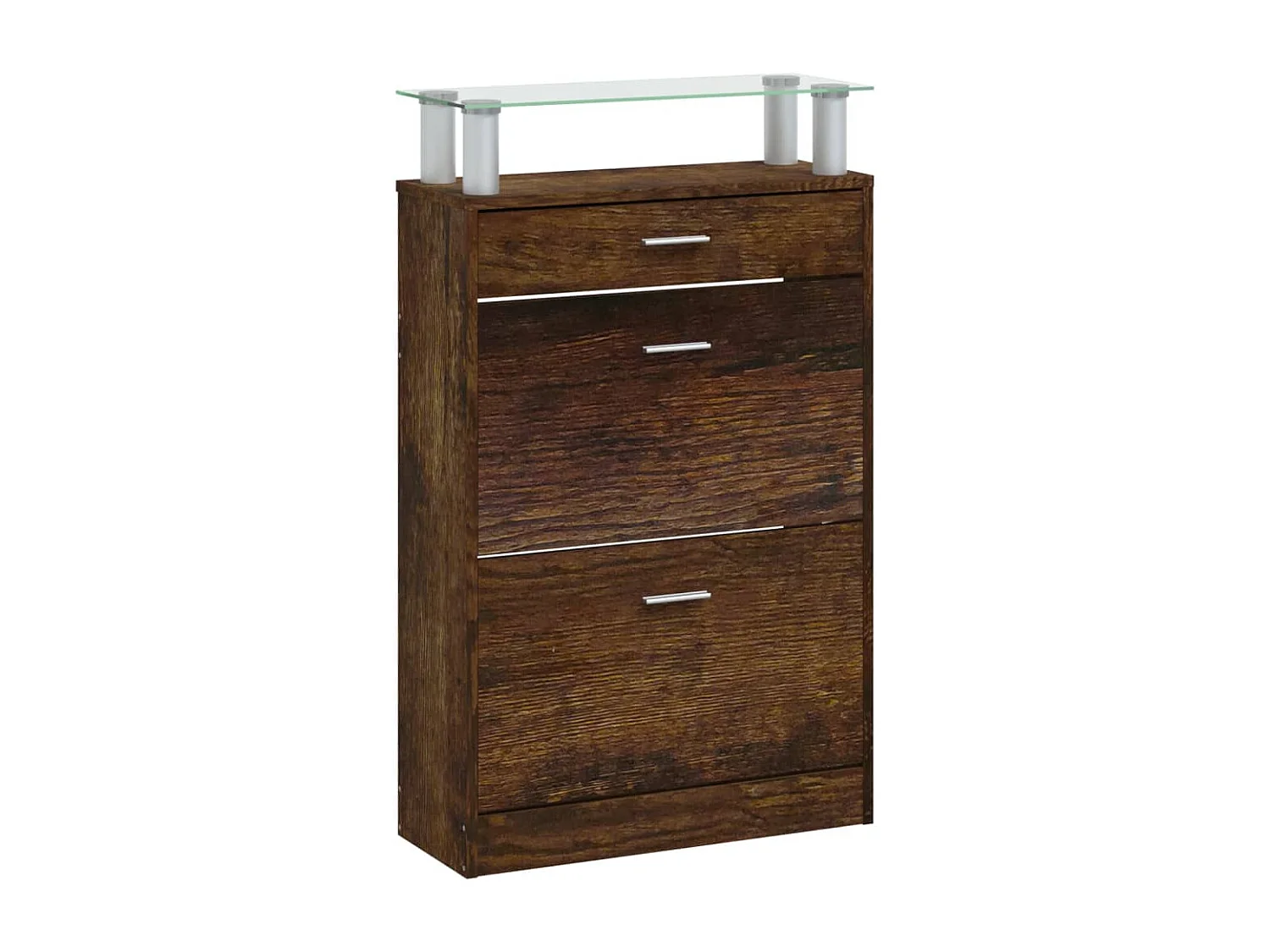 Armoire à chaussures Chêne fumé 63x24x104 cm Bois d'ingénierie