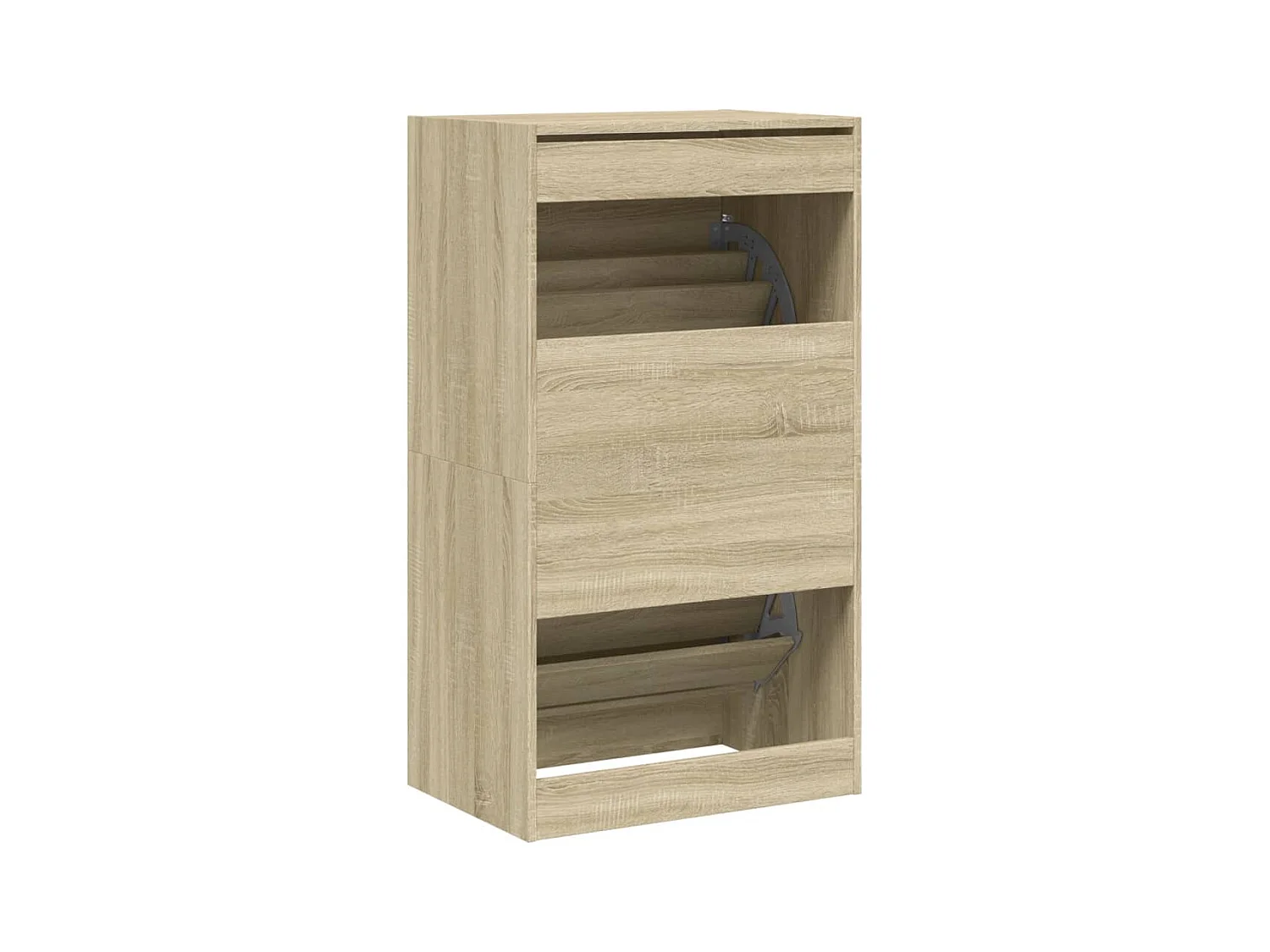 Armoire à chaussures 2 tiroirs rabattables chêne sonoma