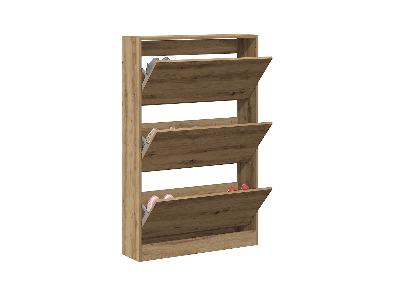 Meuble à chaussures Chêne artisan 80x21x125,5 cm Bois d'ingénierie