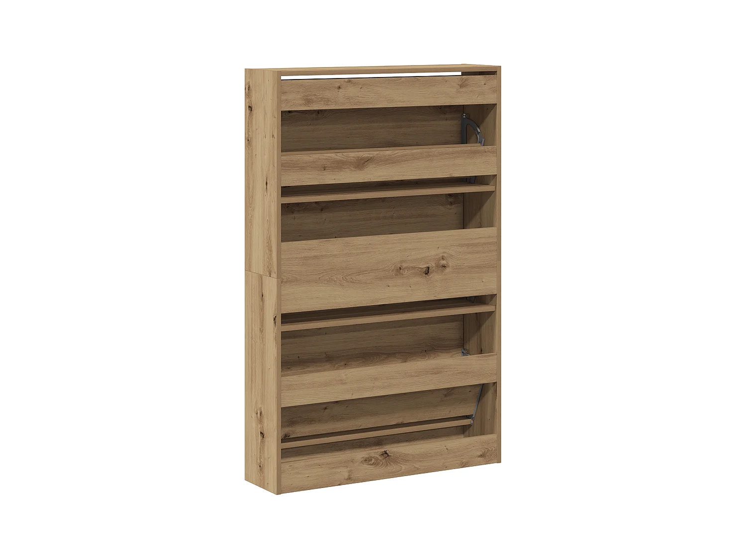 Meuble à chaussures Chêne artisan 80x21x125,5 cm Bois d'ingénierie