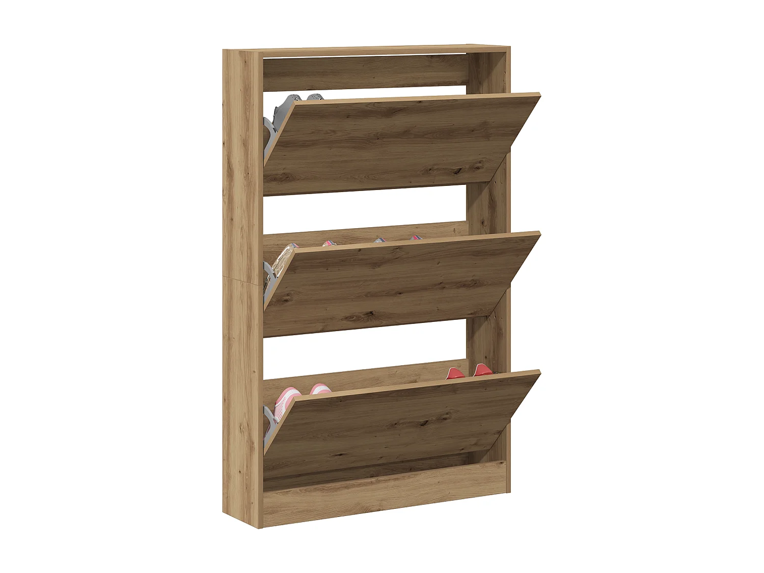 Meuble à chaussures Chêne artisan 80x21x125,5 cm Bois d'ingénierie