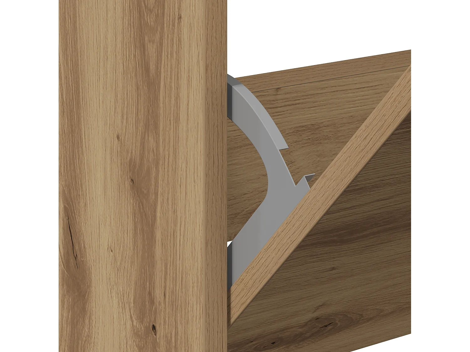 Meuble à chaussures Chêne artisan 80x21x125,5 cm Bois d'ingénierie