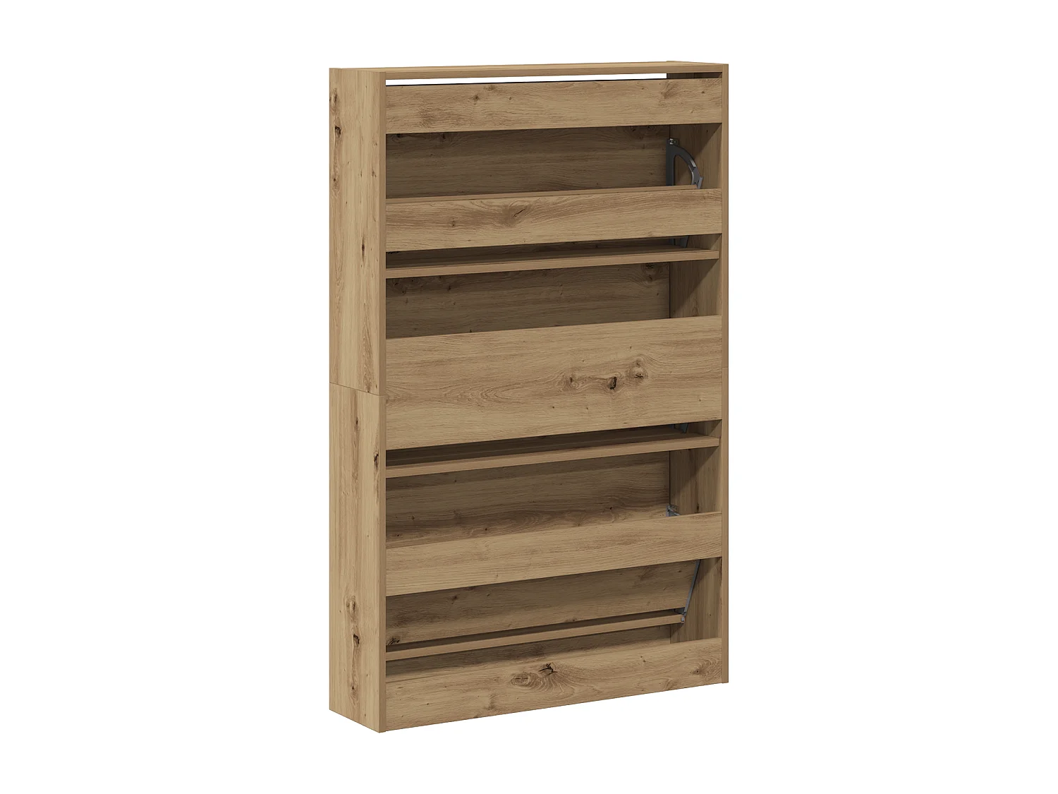 Meuble à chaussures Chêne artisan 80x21x125,5 cm Bois d'ingénierie