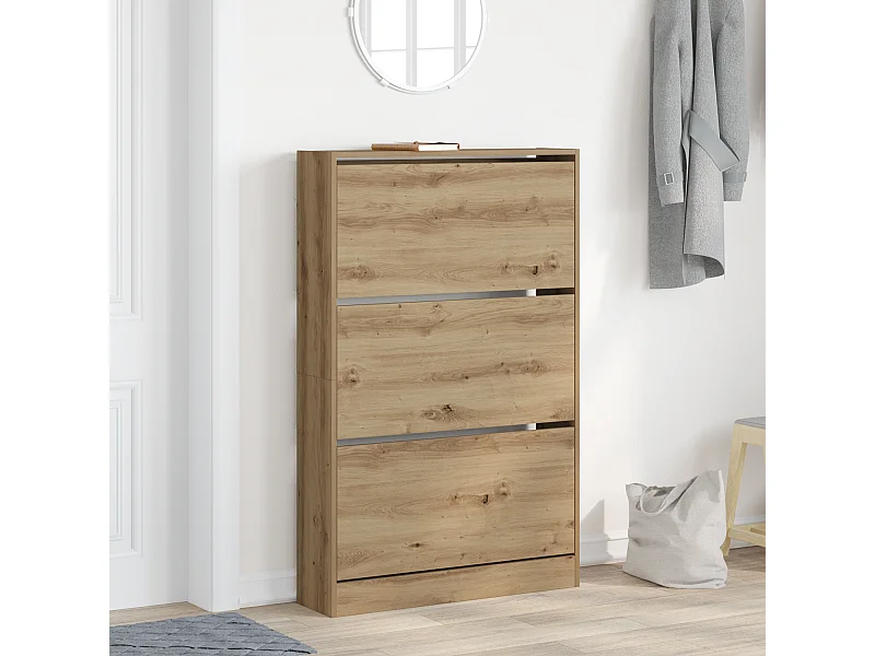 Schoenenkast Artisan eiken 80x21x125,5 cm Technisch hout