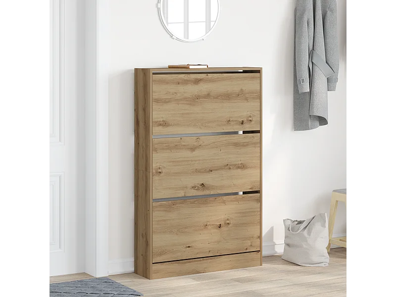 Schoenenkast Artisan eiken 80x21x125,5 cm Technisch hout