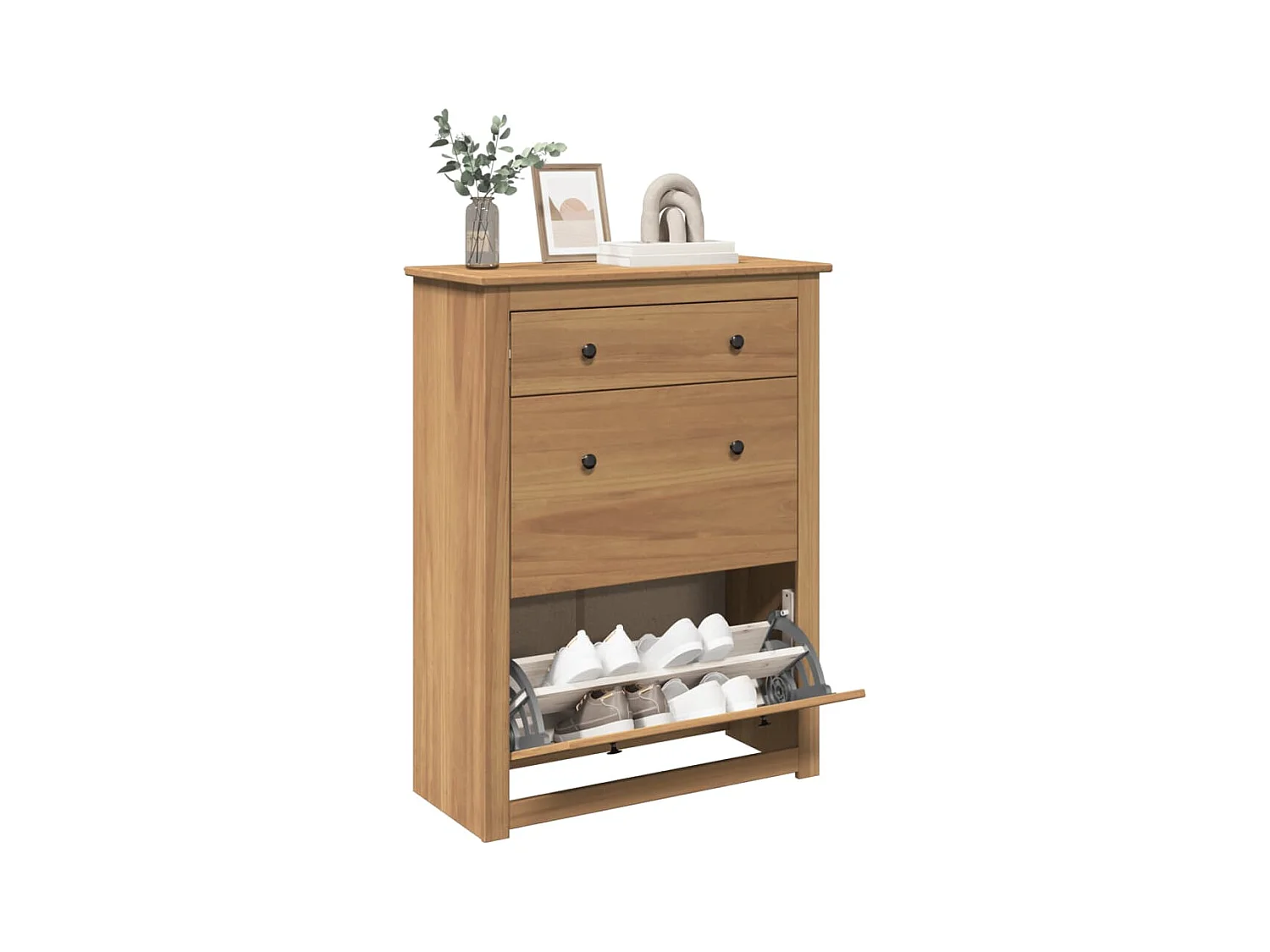 Armoire à chaussures Panama 80x35x105 cm bois de pin massif