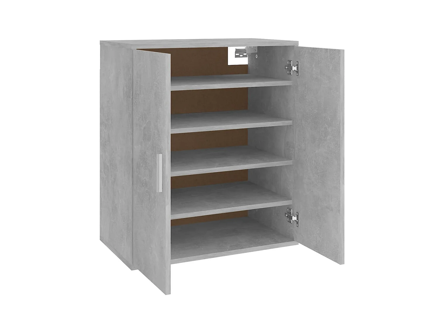 Armoire à chaussures Gris béton 60x35x70 cm Bois d’ingénierie