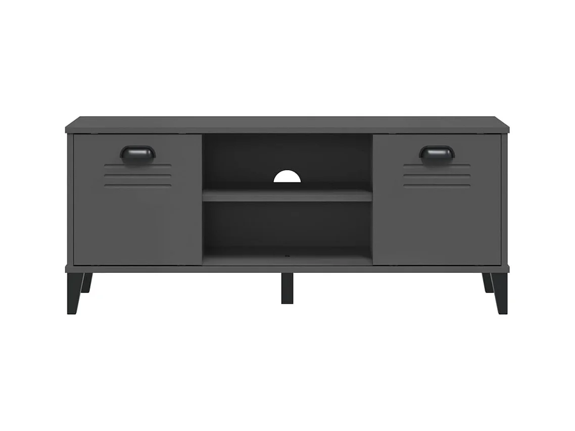 Banc à chaussures gris anthracite bois massif de pin