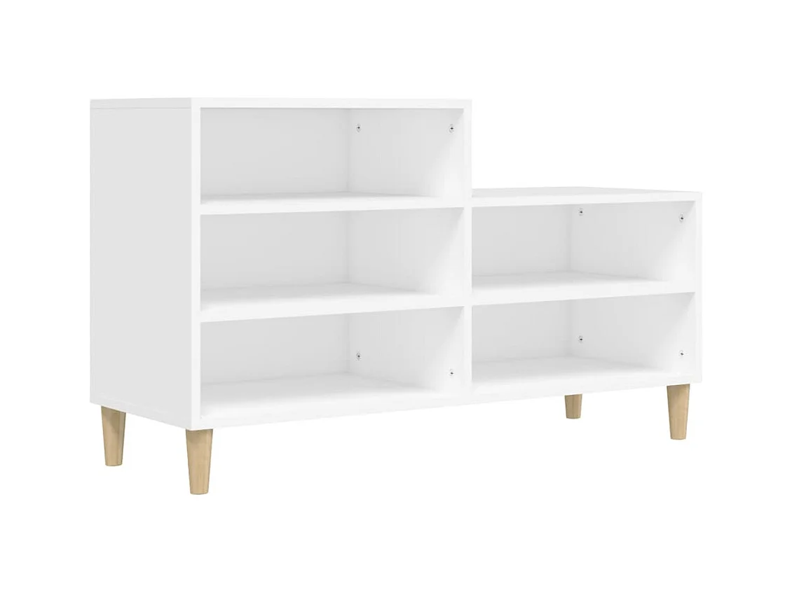 Weißer Schuhschrank 102x36x60 cm Holzwerkstoff