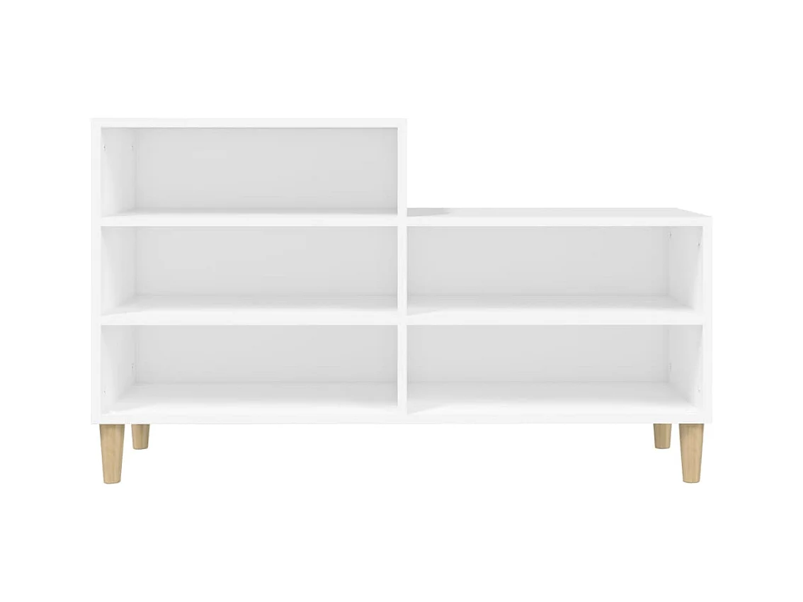 Weißer Schuhschrank 102x36x60 cm Holzwerkstoff