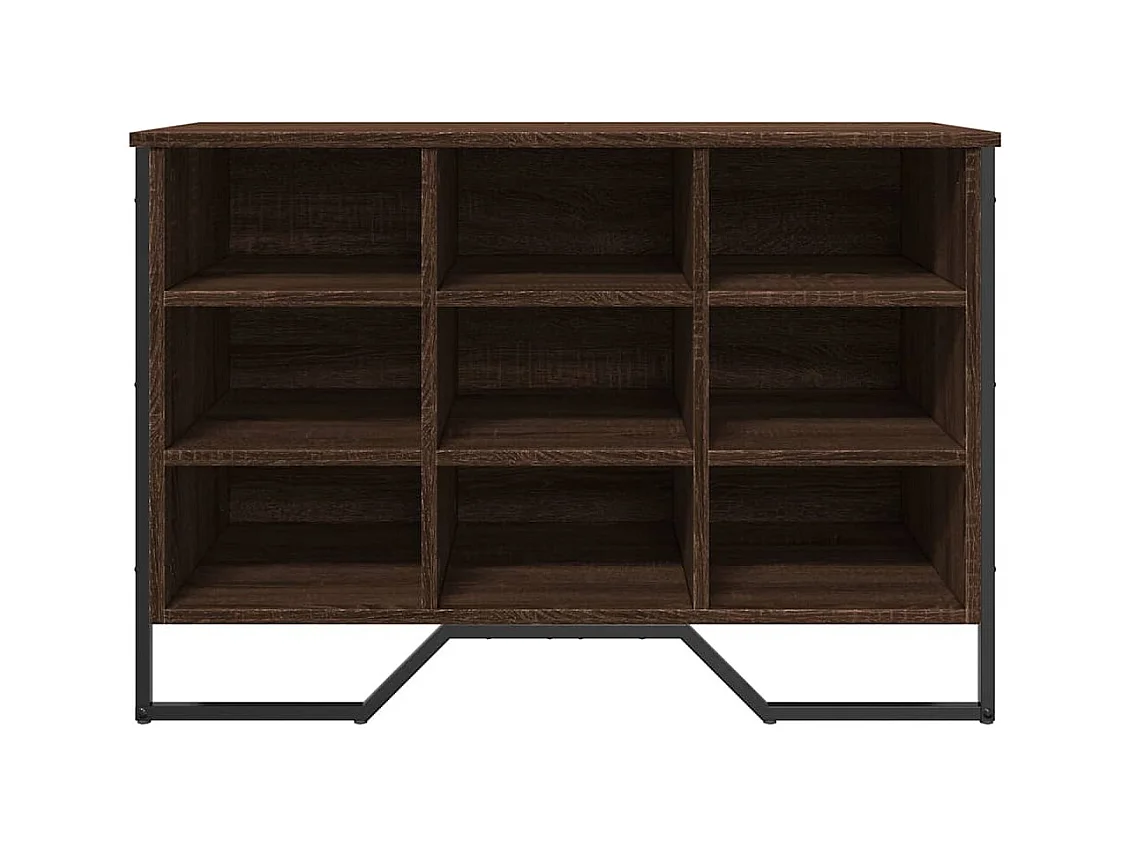 Scarpiera rovere marrone 90x38x61,5 cm in legno ingegnerizzato