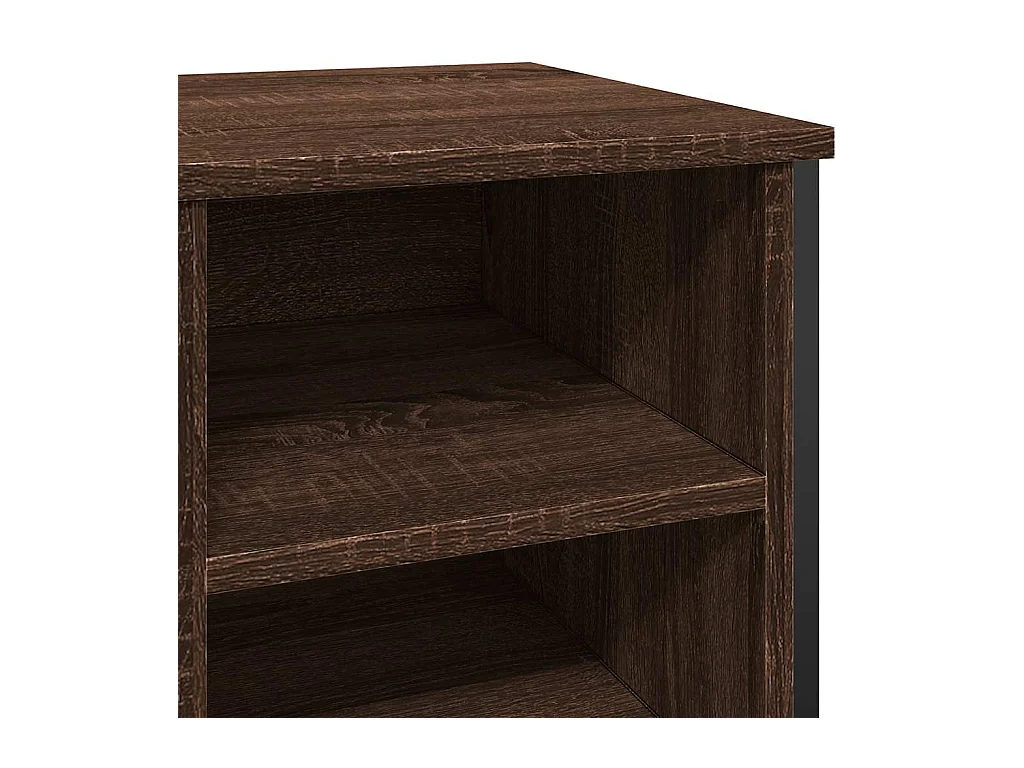 Scarpiera rovere marrone 90x38x61,5 cm in legno ingegnerizzato